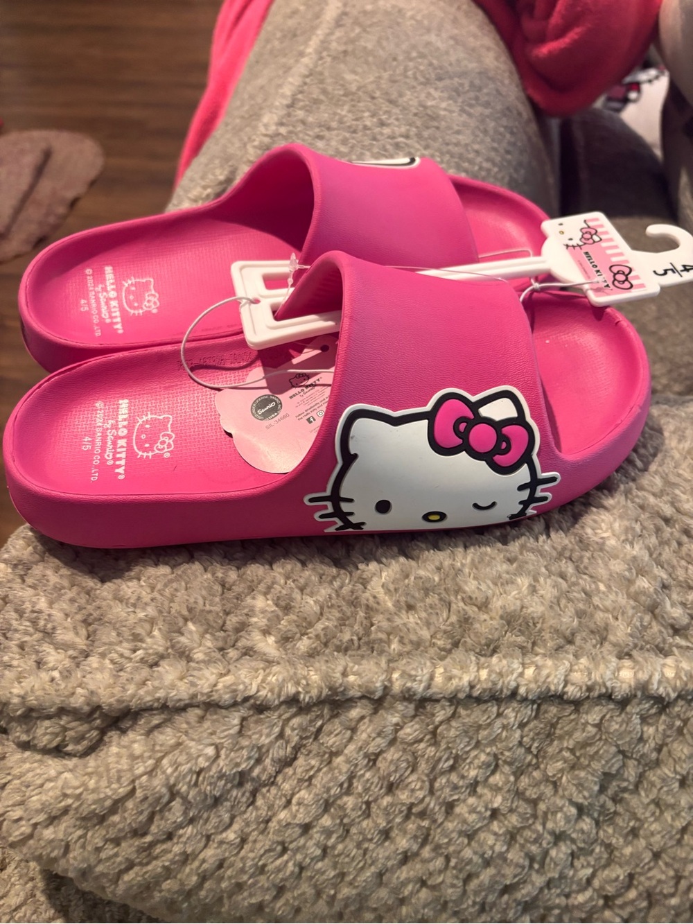 Hello Kitty Hot Pink Kids Slide Sandals with Character Graphic
